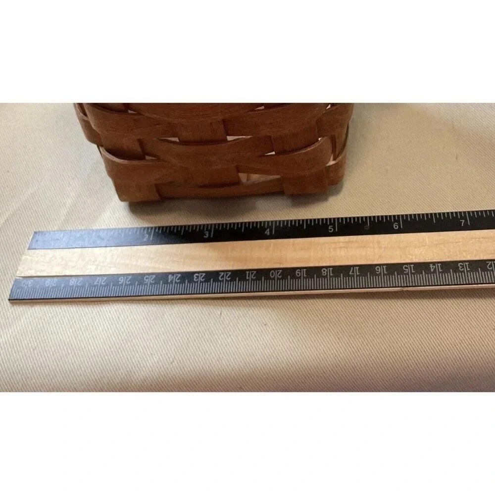 Longaberger Small Basket With Swing Handle Plastic Protector 1991‎ 7.5”